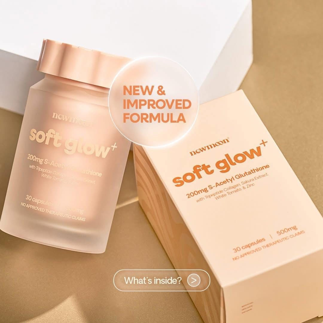 Soft glow New moon 200mg S-Acetyl Glutathione Whitening 30caps