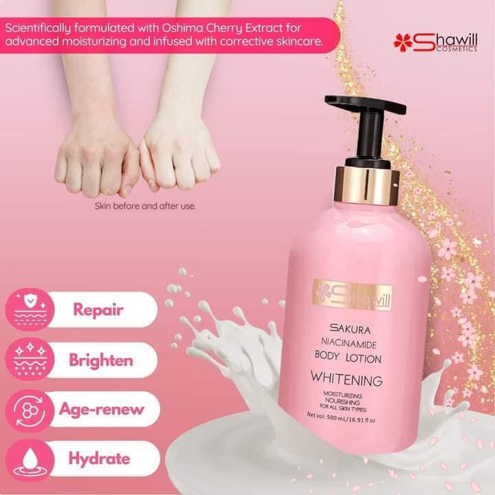 Shawill - Sakura Niacinamide Body Lotion 500 ml ( Pink ) – My Care