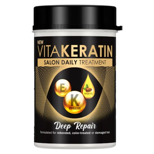 Vita Keratin - Salon Daily Treatment - DEEP REPAIR 650 ML - ( BLACK )
