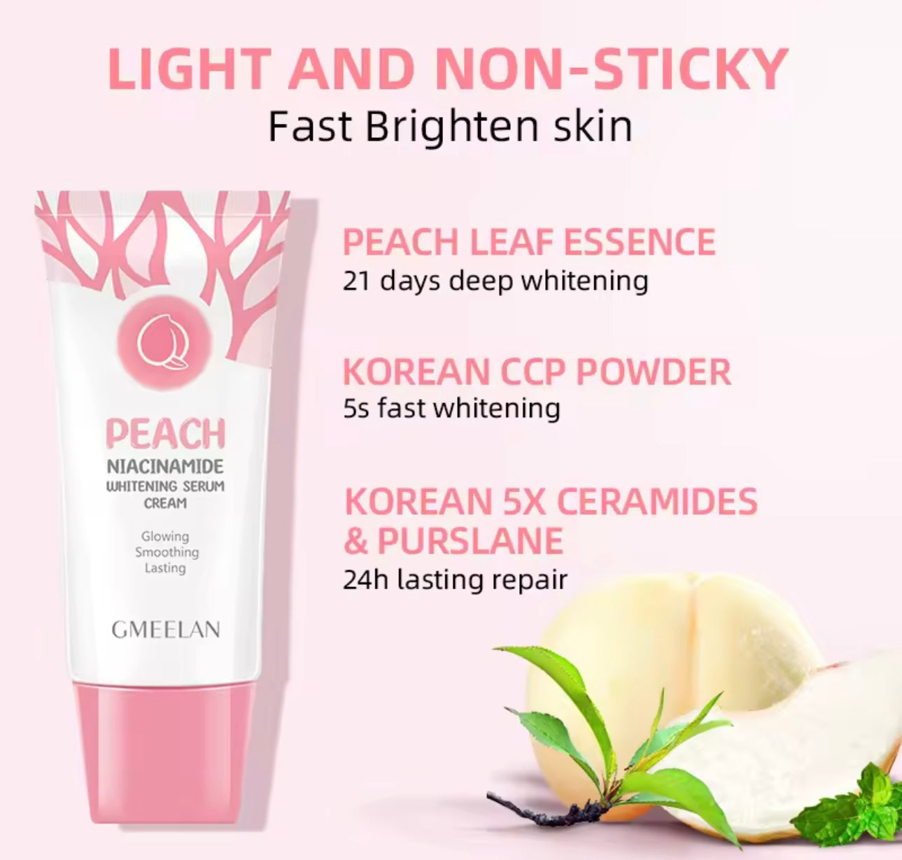GMEELAN - Peach Niacinamide Whitening Serum Cream 50g