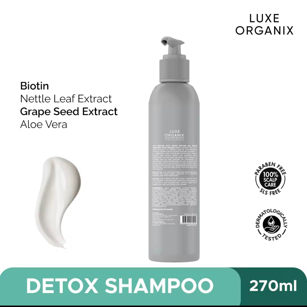 LUXE ORGANIX - Scalp Therapy Anti-Hair Fall Gentle Clarifying Detox Shampoo 270 ml ( SHAMPOO )