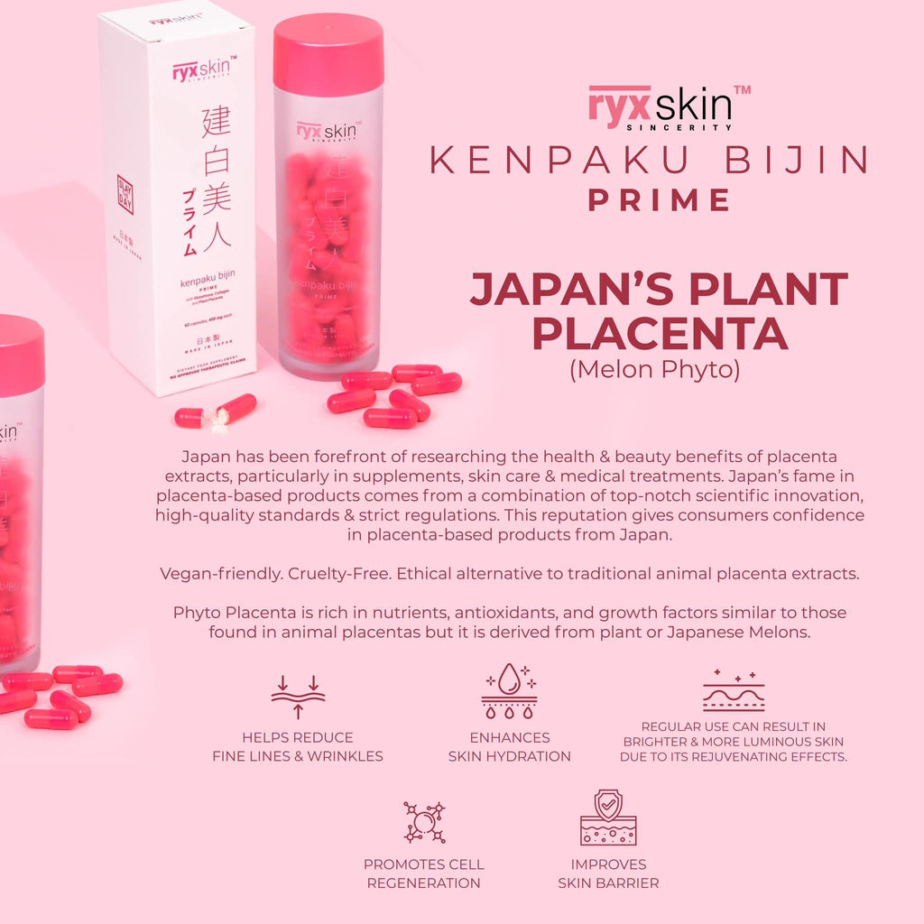 Ryx Skin Kenpakubijin Glutathione Capsul | 62 capsule | made in Japan