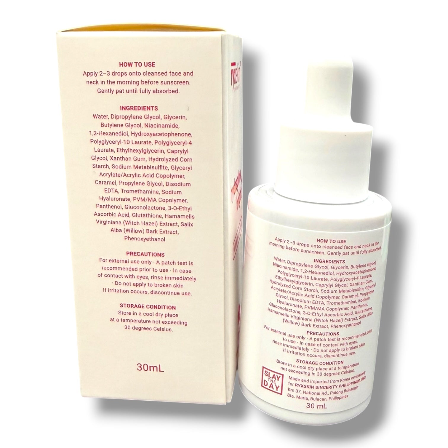 RYX Skin Hydraglow+ Bright “ Morning Serum “ 30ml