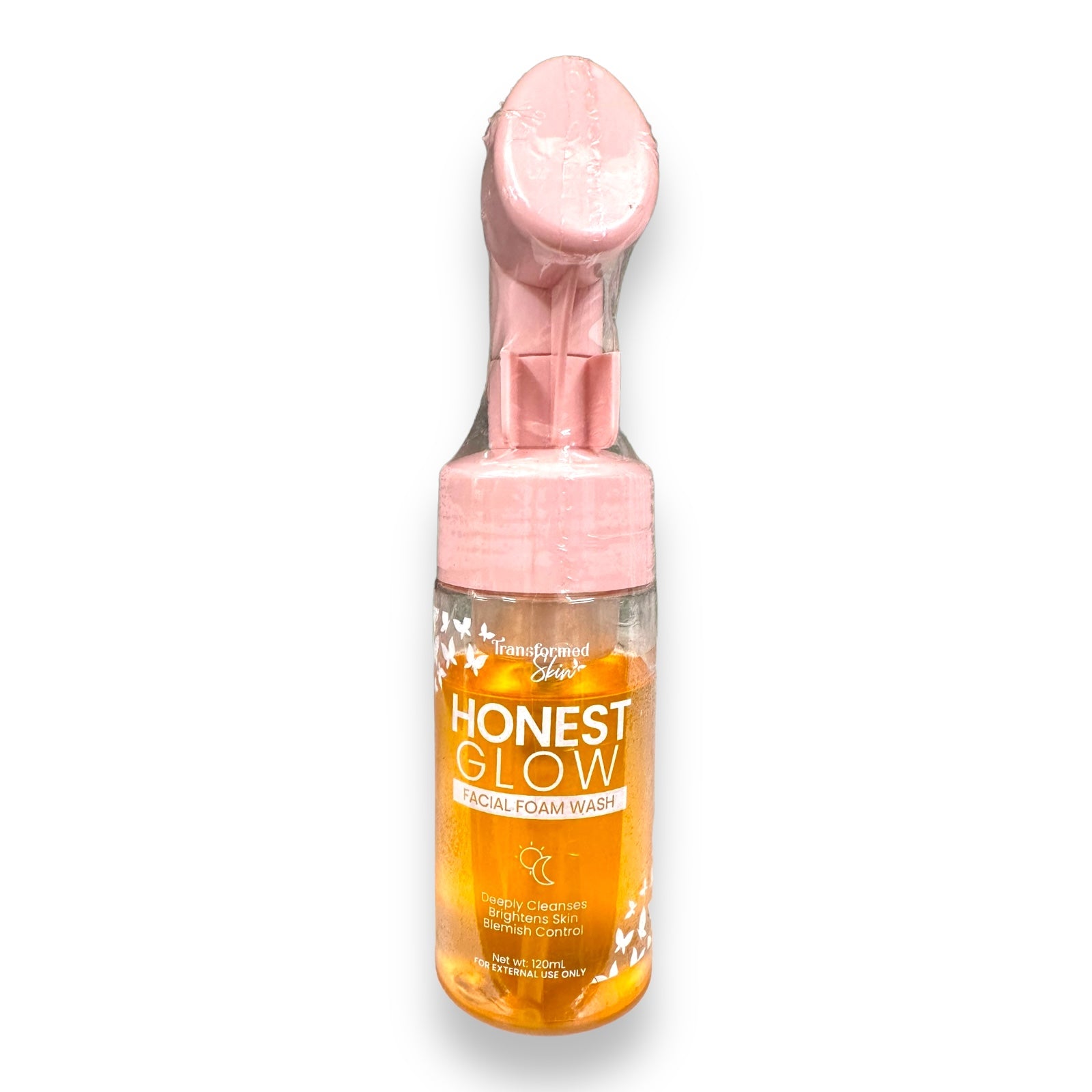 Transformed Skin - HONEST GLOW FACIAL FOAM WASH 120 ML ( yellow )
