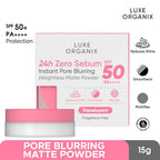 Luxe Organix - 24H Zero Sebum Instant Pore Blurring Weightless Matte Powder - Spf 50 Pa++++