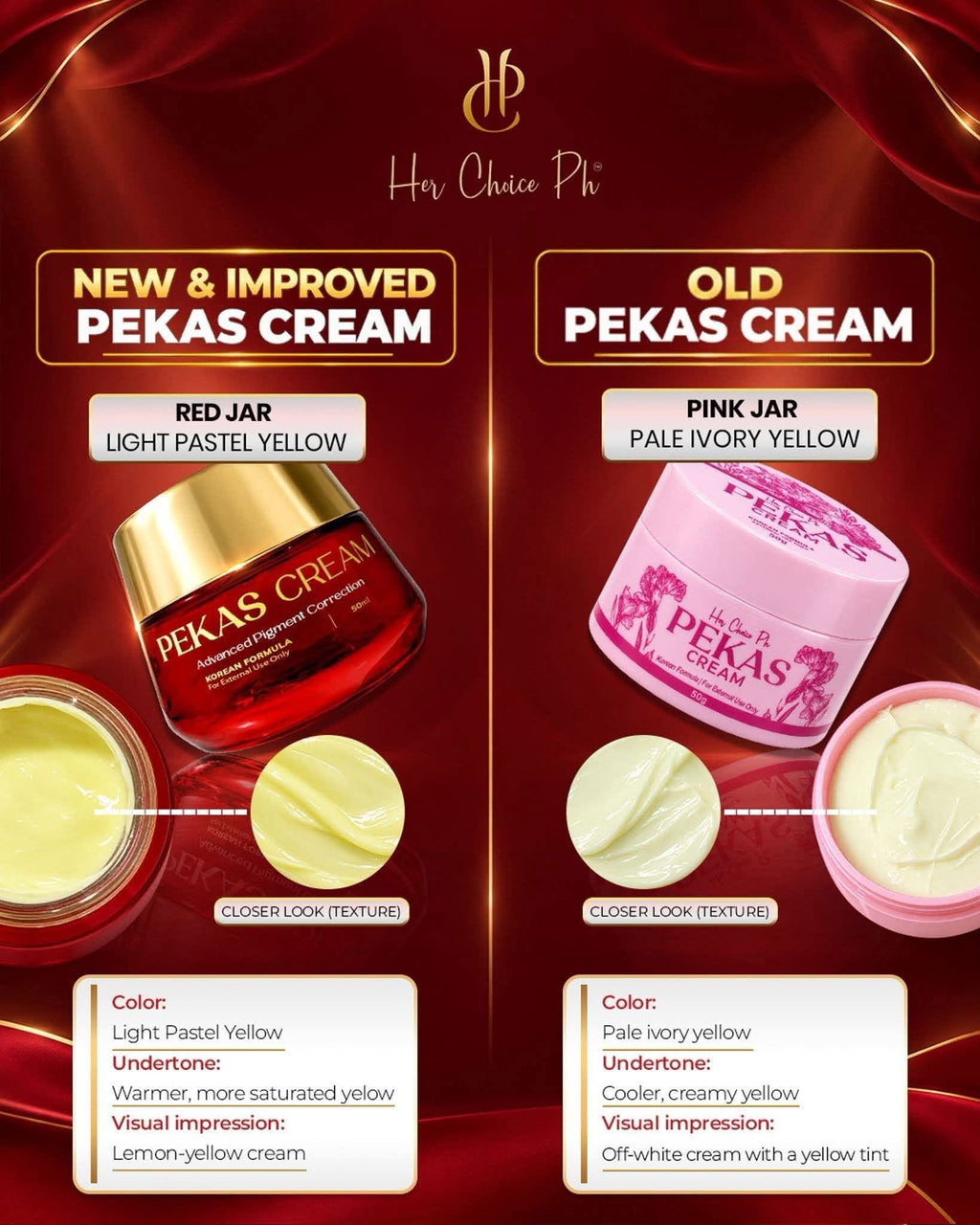 Her Choice - Pekas Cream- Advance Pigment Correction Korean Formula 50 ml