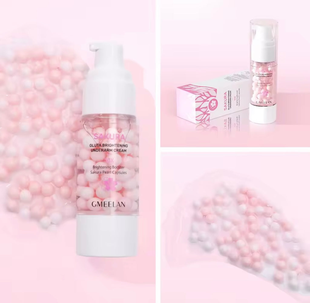 GMEELAN - Sakura GLUta Whitening Underarm Cream - 50X Brightening Booster Sakura Pearl Capsules 30g