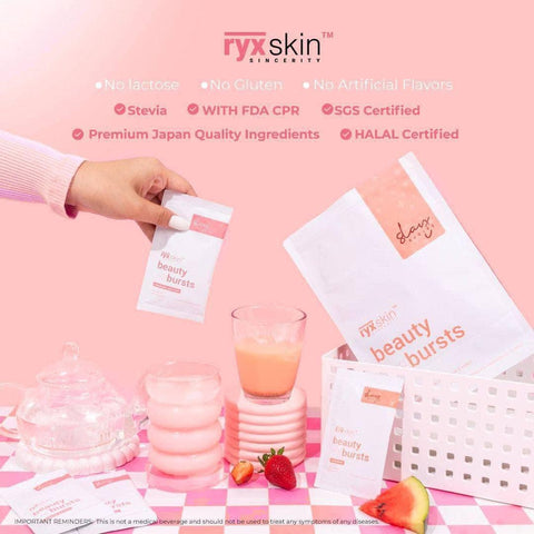 Ryx Skin - Beauty Bursts ( Watermelon & Strawberry Cream ) 18g x 10 - PINK