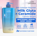 Luxe Organix - Milk Gluta + Ceramide Gentle Bright Serum Perfume Infused Body Wash 1000g ( BLUE )