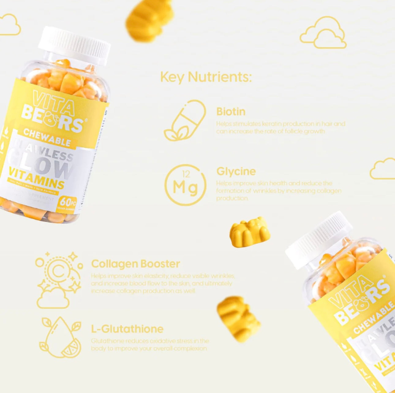 Vita Bears - HAIR VITAMINS ( yellow )