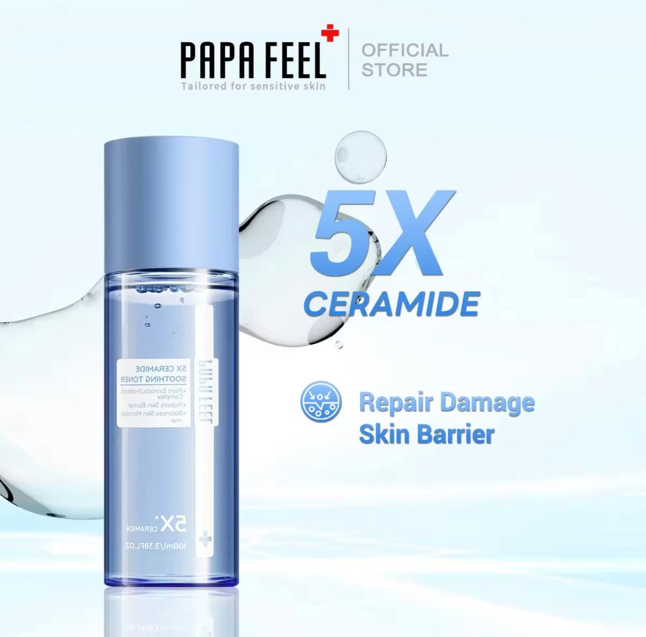 Papa Feel 5x Ceramide Soothing Toner 100ml – My Care Kits