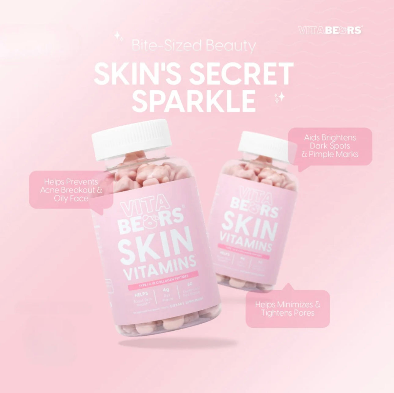 Vita Bears - SKIN VITAMIN ( Pink ) expiry exp July 2026
