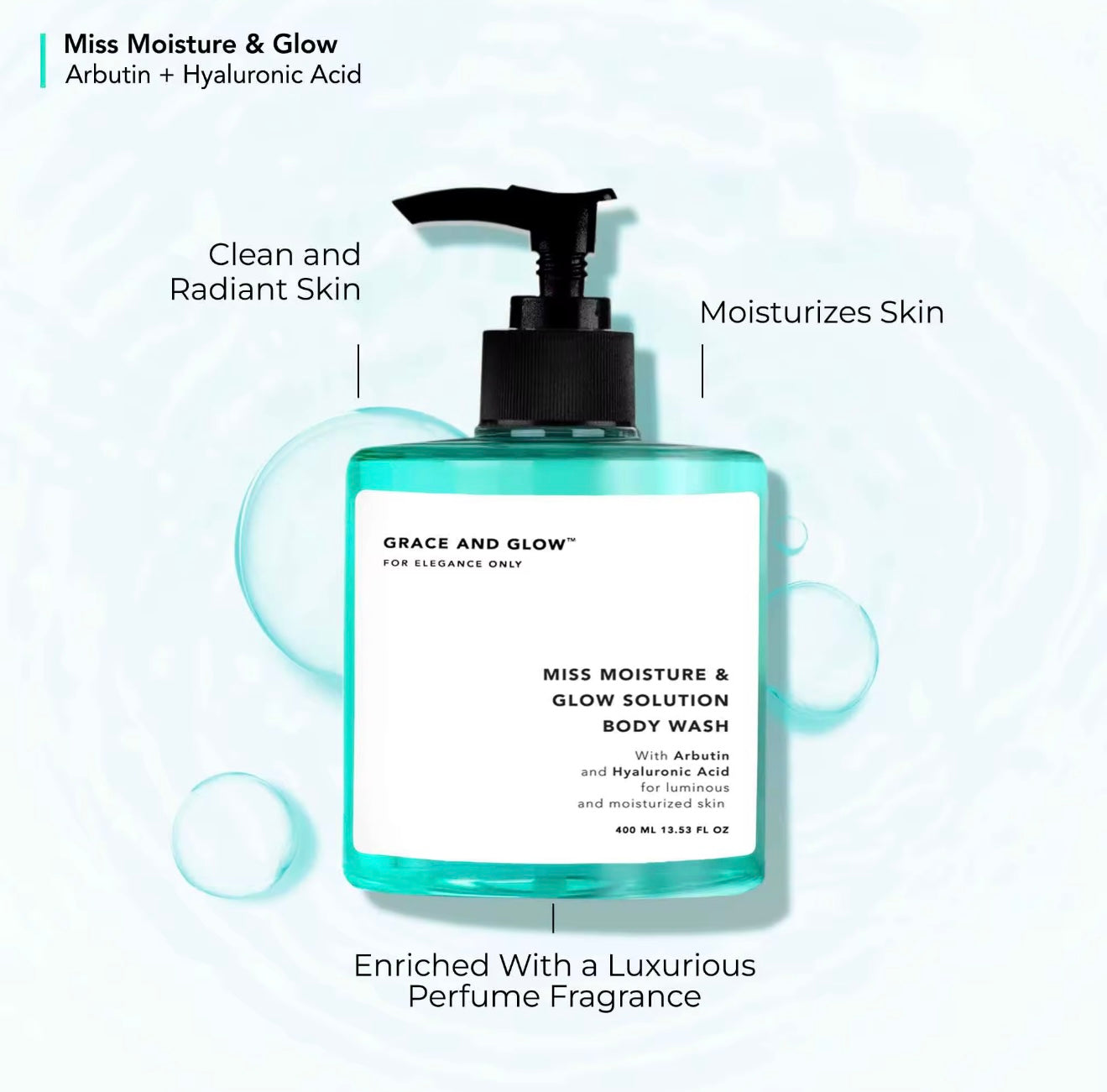 Grace and Glow - MISS MOISTURE & GLOW SOLUTION BODY WASH 400 ml