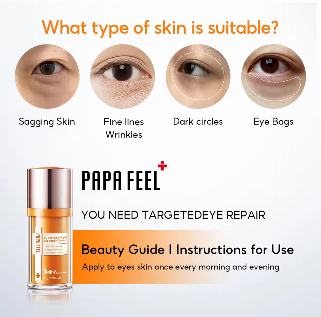 Papa Feel - 5D Peptide Anti-aging EYE Repair Cream 15g ( EYE CREAM )
