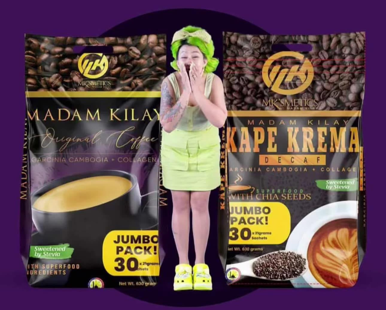 Madam Kilay - KAPE KREMA “Decaf” Coffee Jumbo Pack 30 sachet