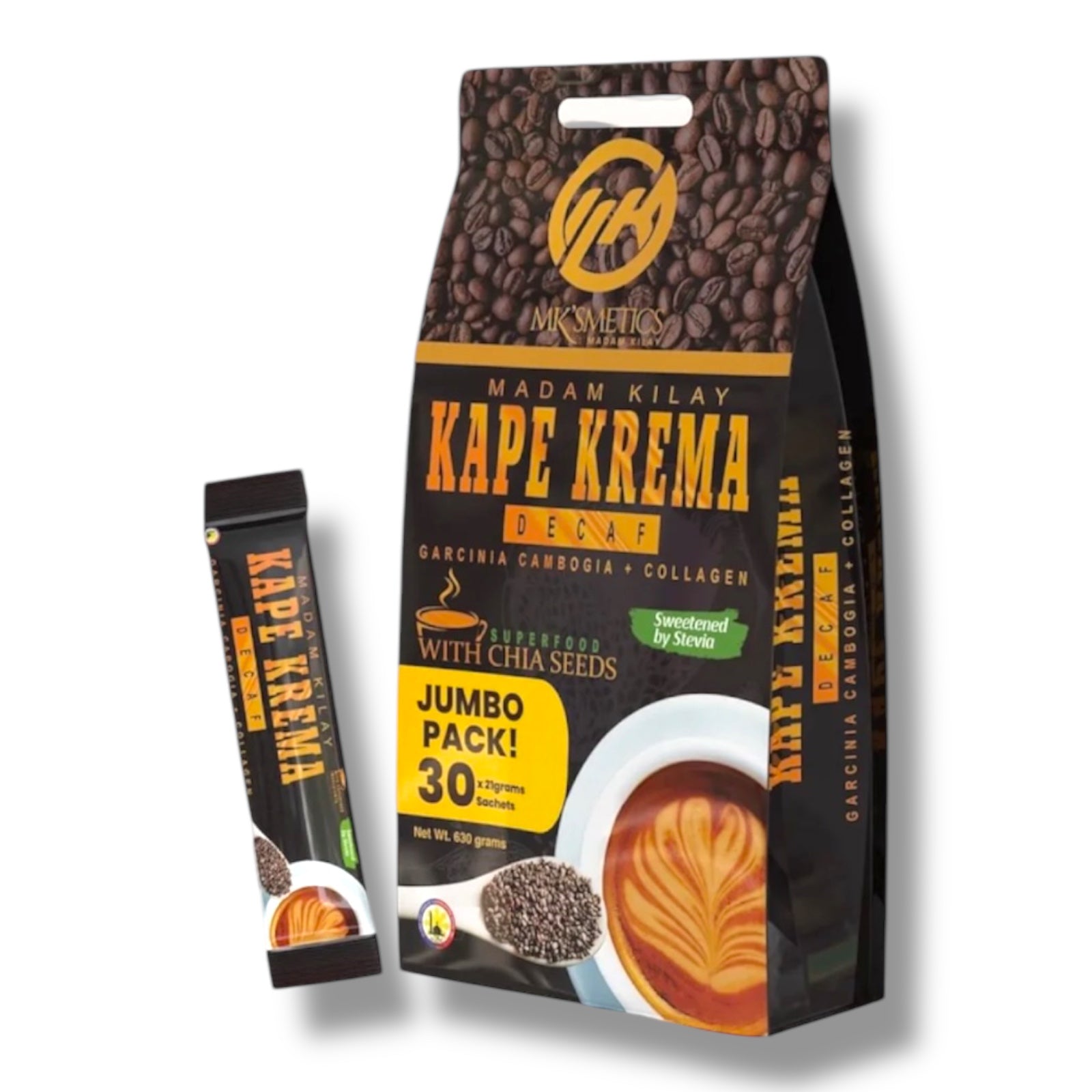 Madam Kilay - KAPE KREMA “Decaf” Coffee Jumbo Pack 30 sachet