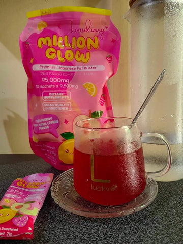 KimsDiary - Million Glow - Strawberry Peach with Lemon Flavor 10 x 21g