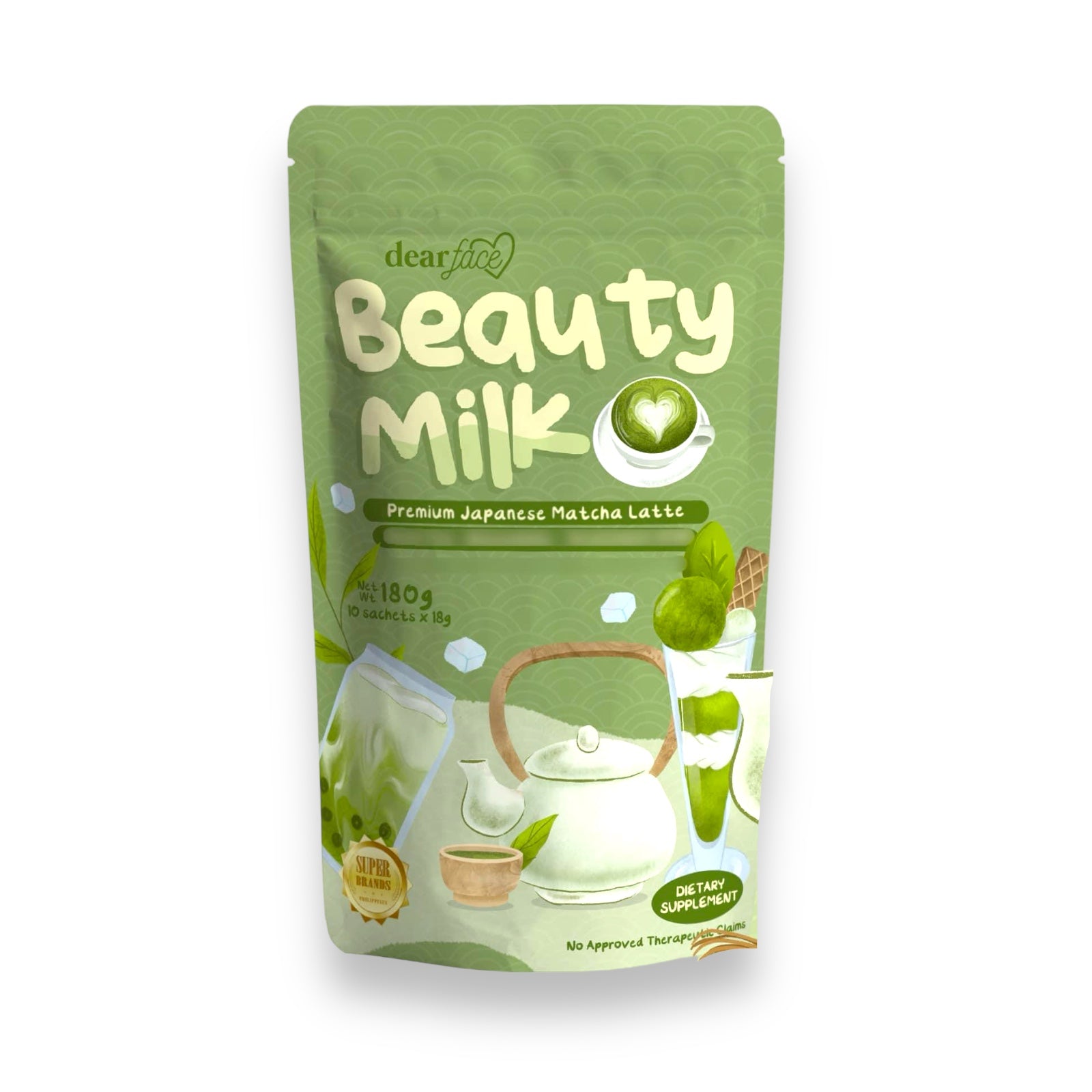 Dear Face - Beauty Milk - Premium Japanese MATCHA Latte 180g – My