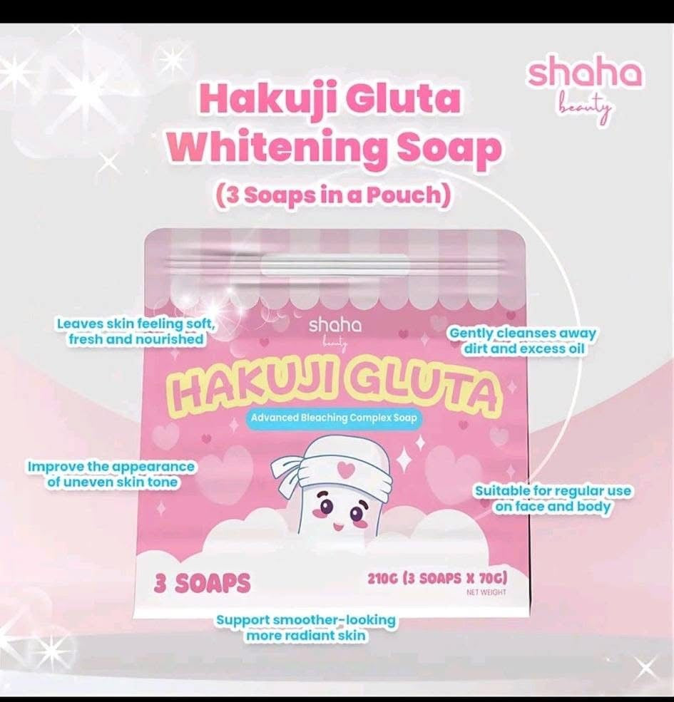 Shaha Beauty - Hakuji Gluta Advanced Bleaching Complex Soap 3x70g