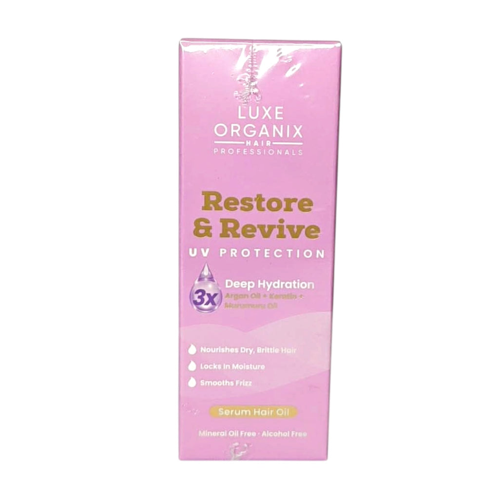 Luxe Organix - RESTORE & REVIVE -  UV Protection Deep Hydration Seum Hair Oil 60ml