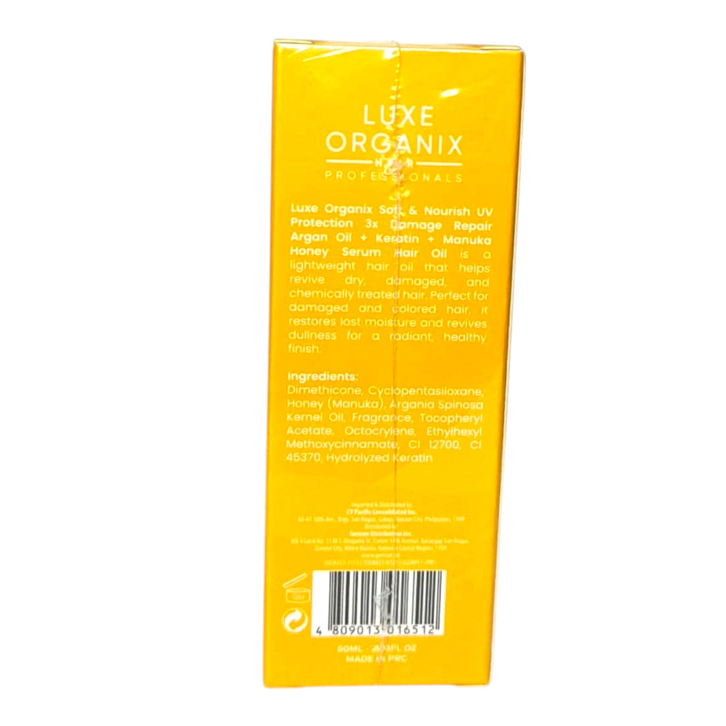 Luxe Organix - SOFT & NOURISH UV Protection Damage Repair Serum Hair Oil - 60ml