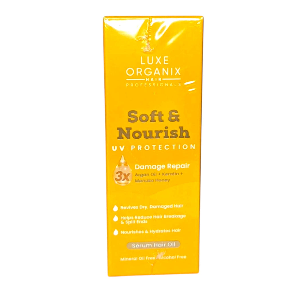 Luxe Organix - SOFT & NOURISH UV Protection Damage Repair Serum Hair Oil - 60ml