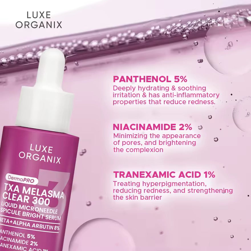Luxe Organix - TXA Melasma Clear 300 Microneedle Spicule Bright Serum 30ml