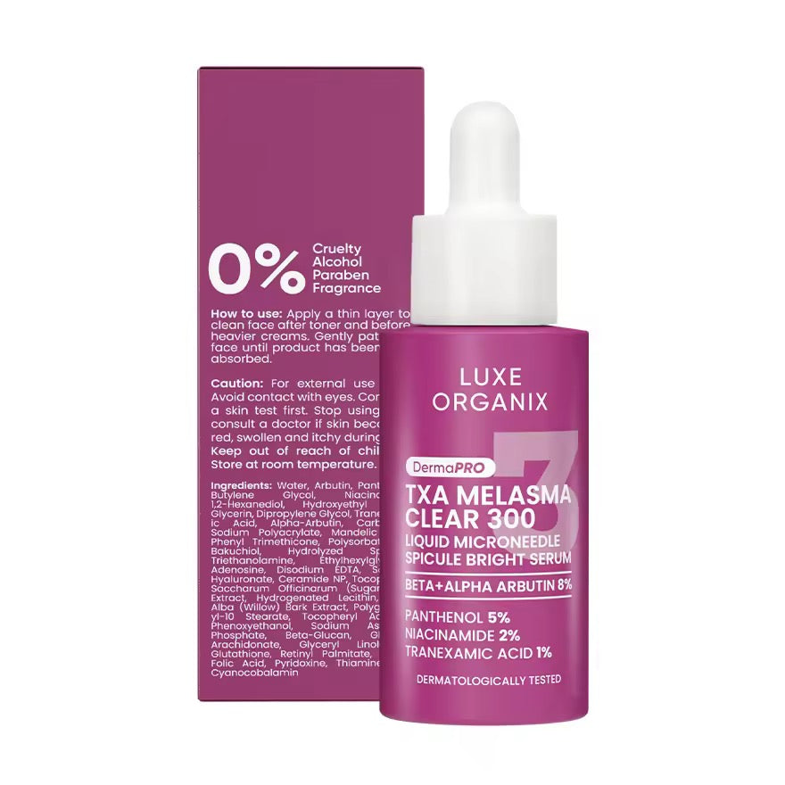 Luxe Organix - TXA Melasma Clear 300 Microneedle Spicule Bright Serum 30ml
