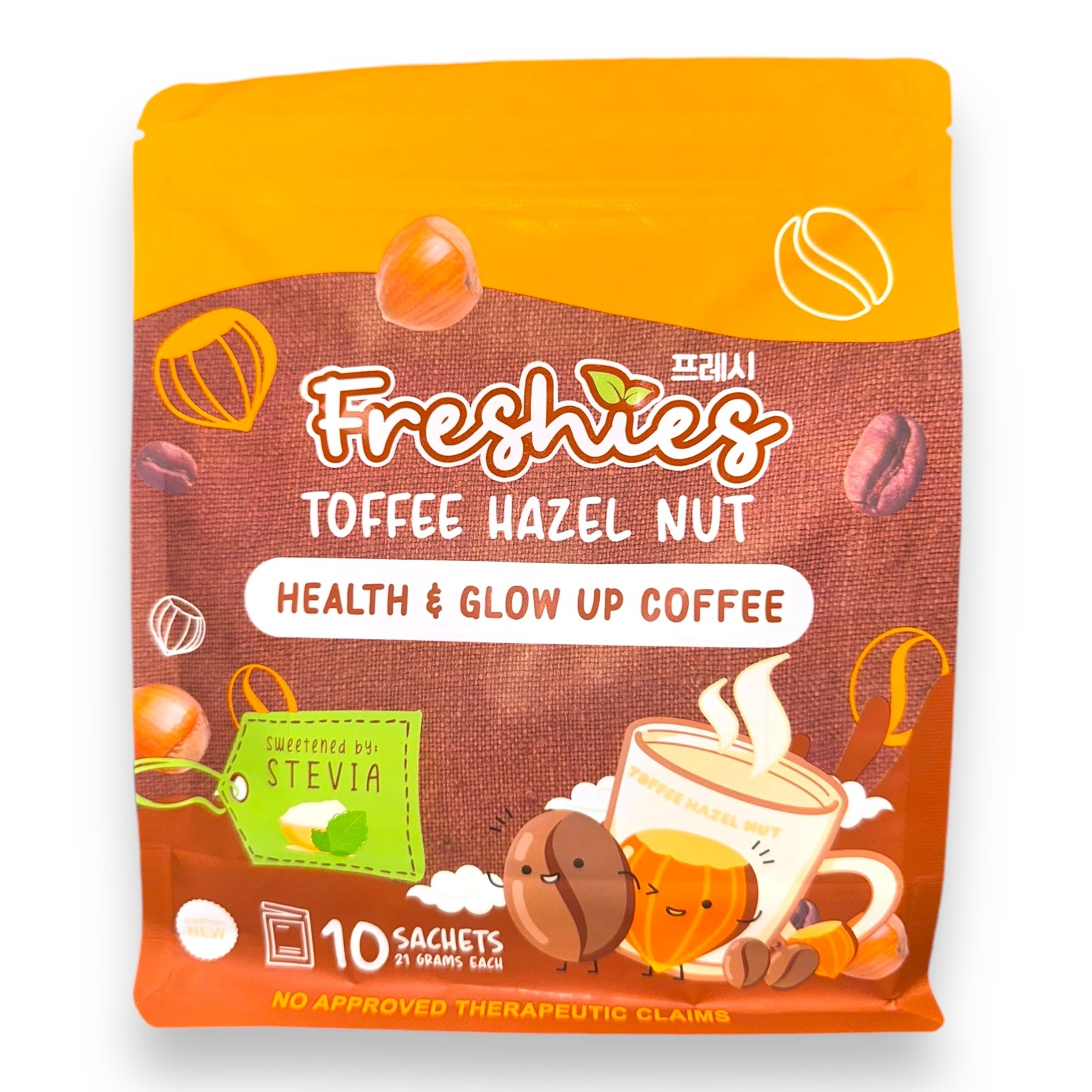 Freshies - Toffee HazelNut - Health and Glow up Coffee 10 x 21g