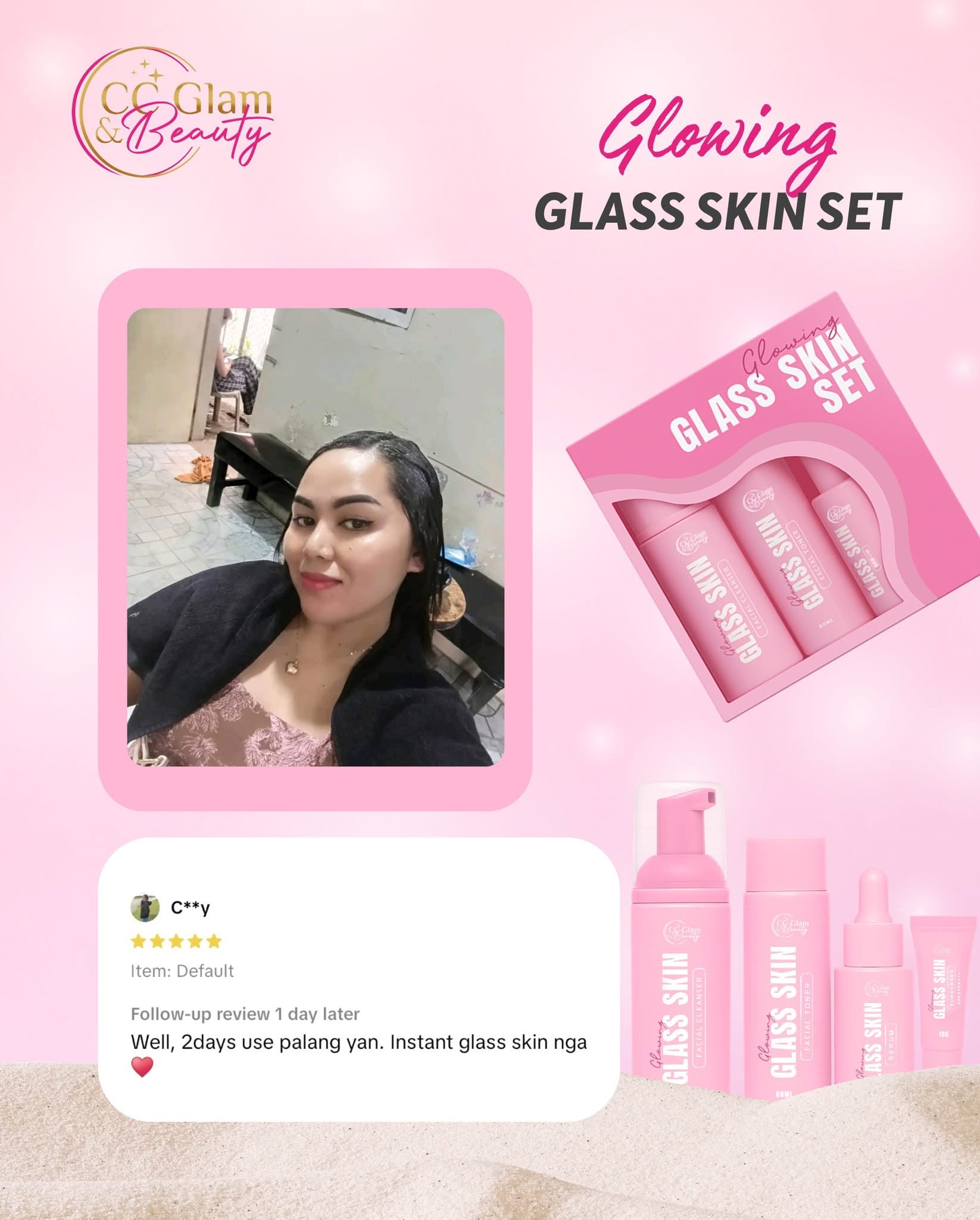 CC Glam & Beauty - Glowing Glass Skin Set