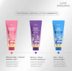 Luxe Organix - MILK + GLUTA WHITENING SERUM LOTION 350ML
( BLUE )