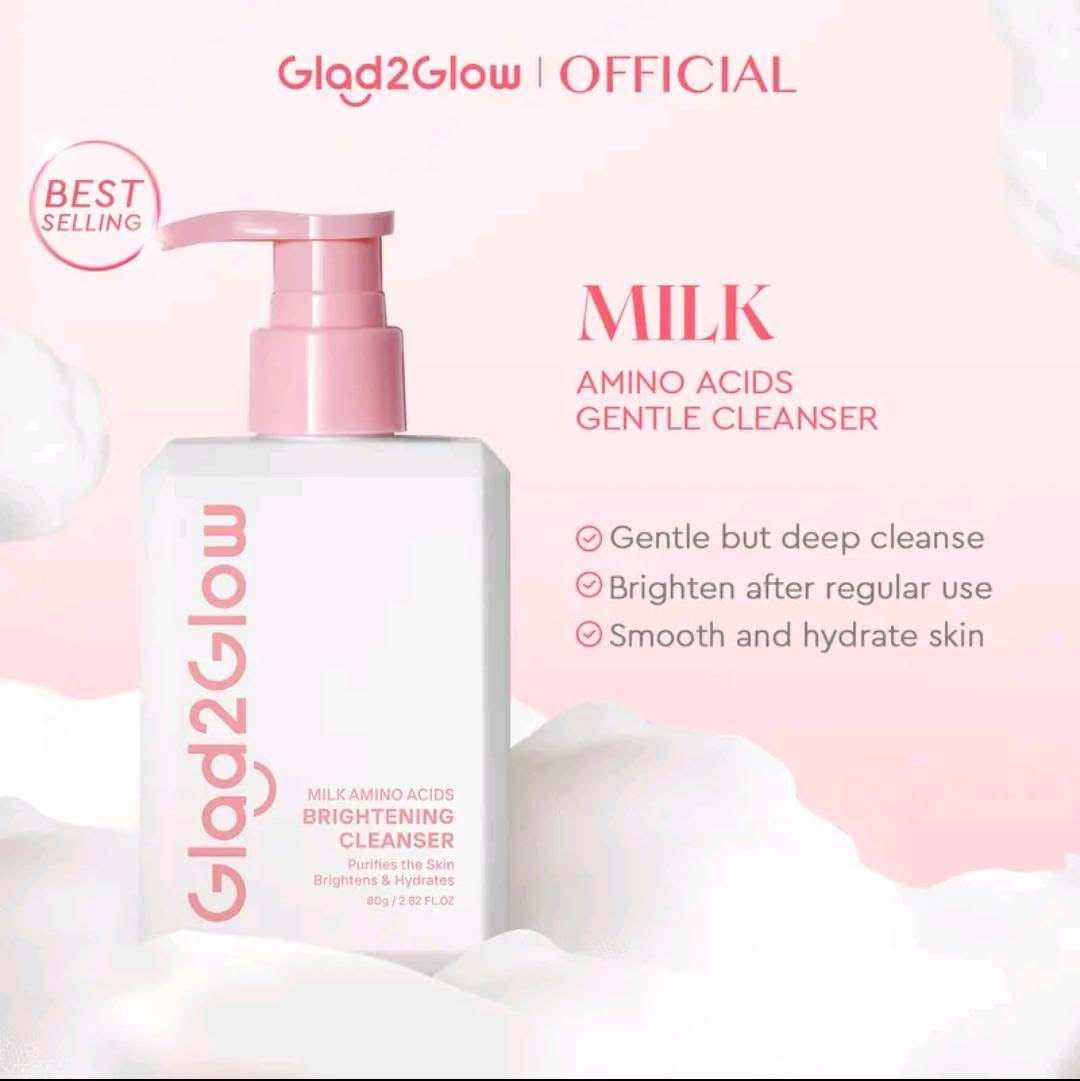 Glad2Glow Milk Amino Acid Gentle Cleanser 80g