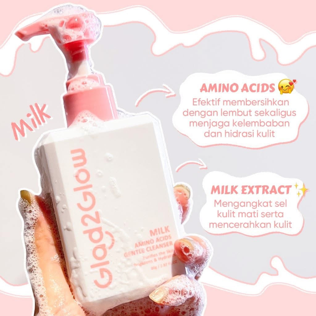 Glad2Glow Milk Amino Acid Gentle Cleanser 80g