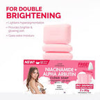 Luxe Organix Niacinamide + Alpha Arbutin Cloud Soap ( Eco Bundle Pack 3 x 80g)