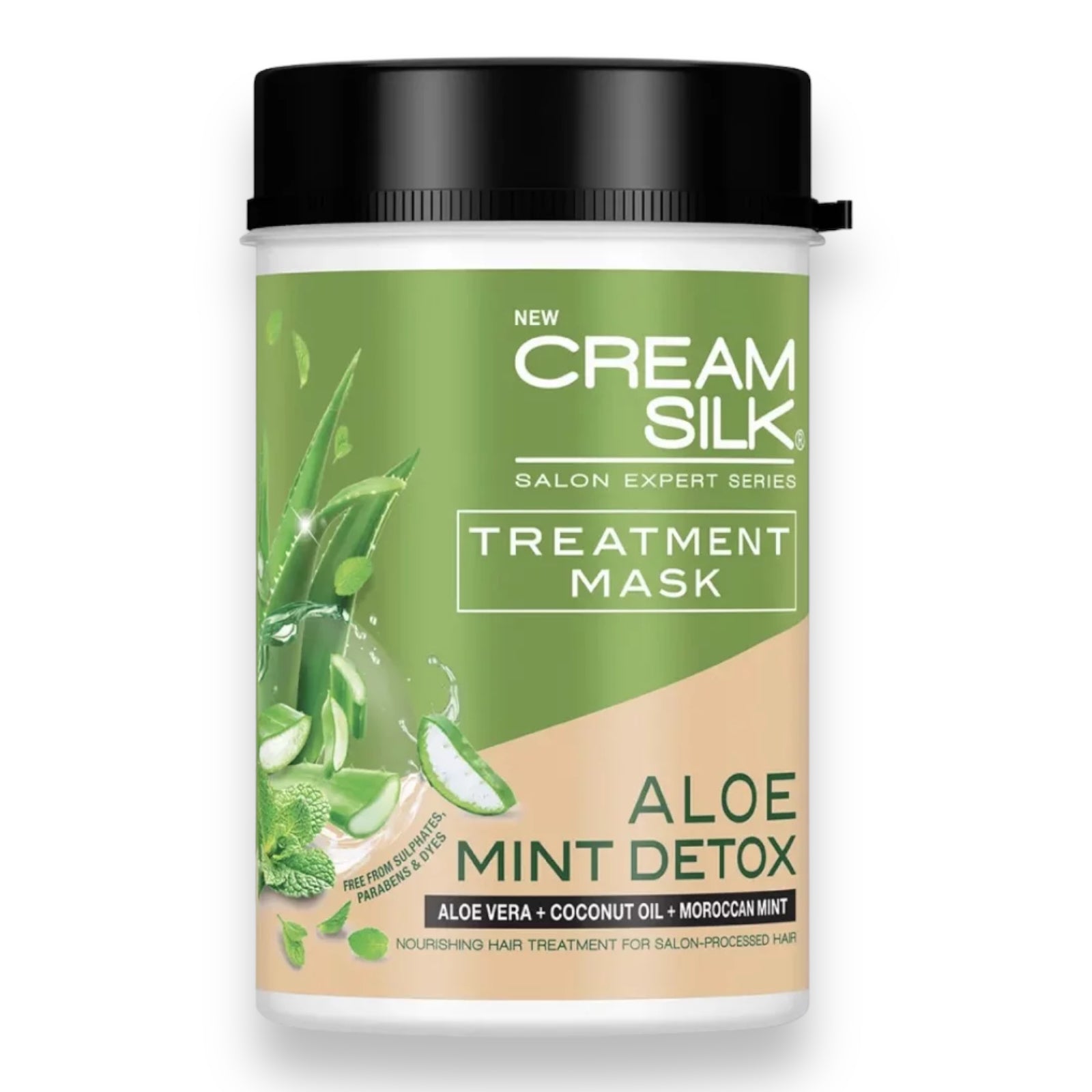 Cream Silk Treatment Mask Aloe Mint Detox 650ml (Green )