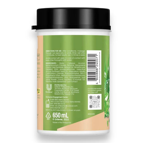Cream Silk Treatment Mask Aloe Mint Detox 650ml (Green )