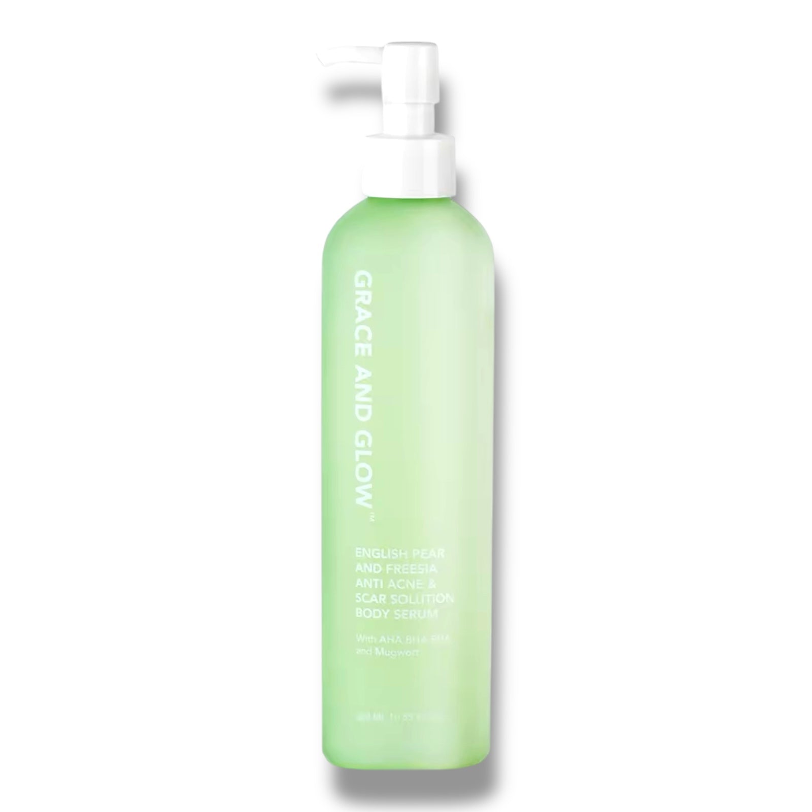 Grace and Glow - English Pear and Freesia - “ANTI ACNE & SCAR SOLUTION” Body Serum 300 ml  ( Green )