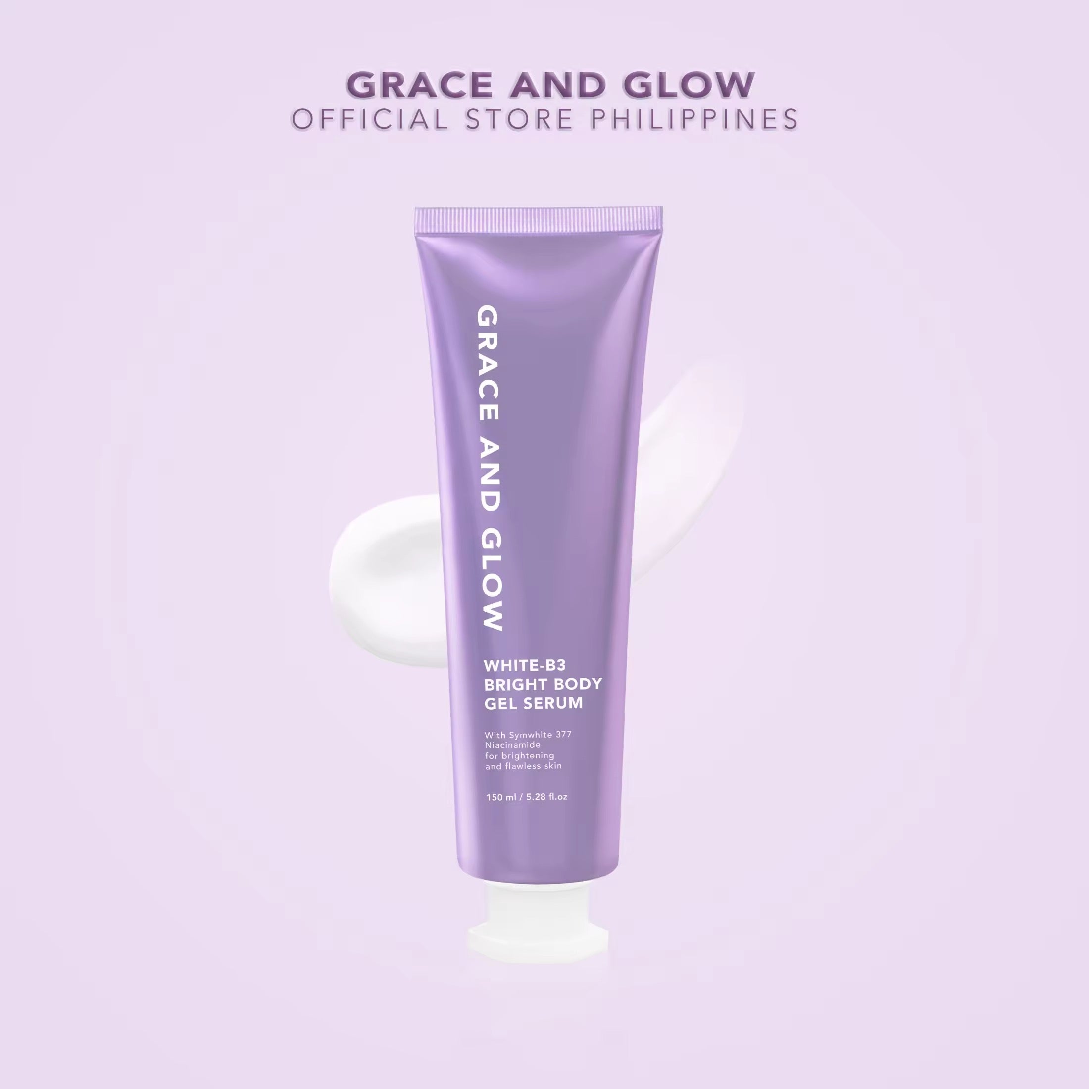 Grace and Glow - White-B3 Bright Body Gel Serum 150 ML ( Purple tube Lotion )