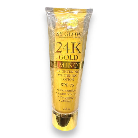 SY Glow - 24K Gold Luminous Brightening Whitening Lotion SPF 75 - 250 ml