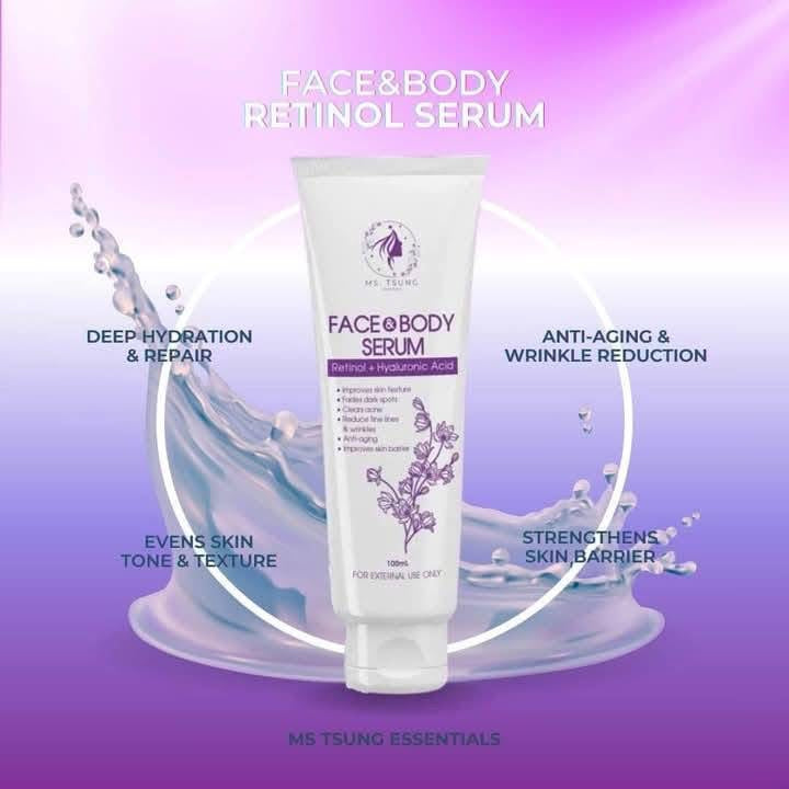 ボディローション MS. TSUNG FACE AND BODY SERUM 4cnss Ms. Tsung - Face and Body Serum - Retinol Hyaluronic Acid 100 ml
