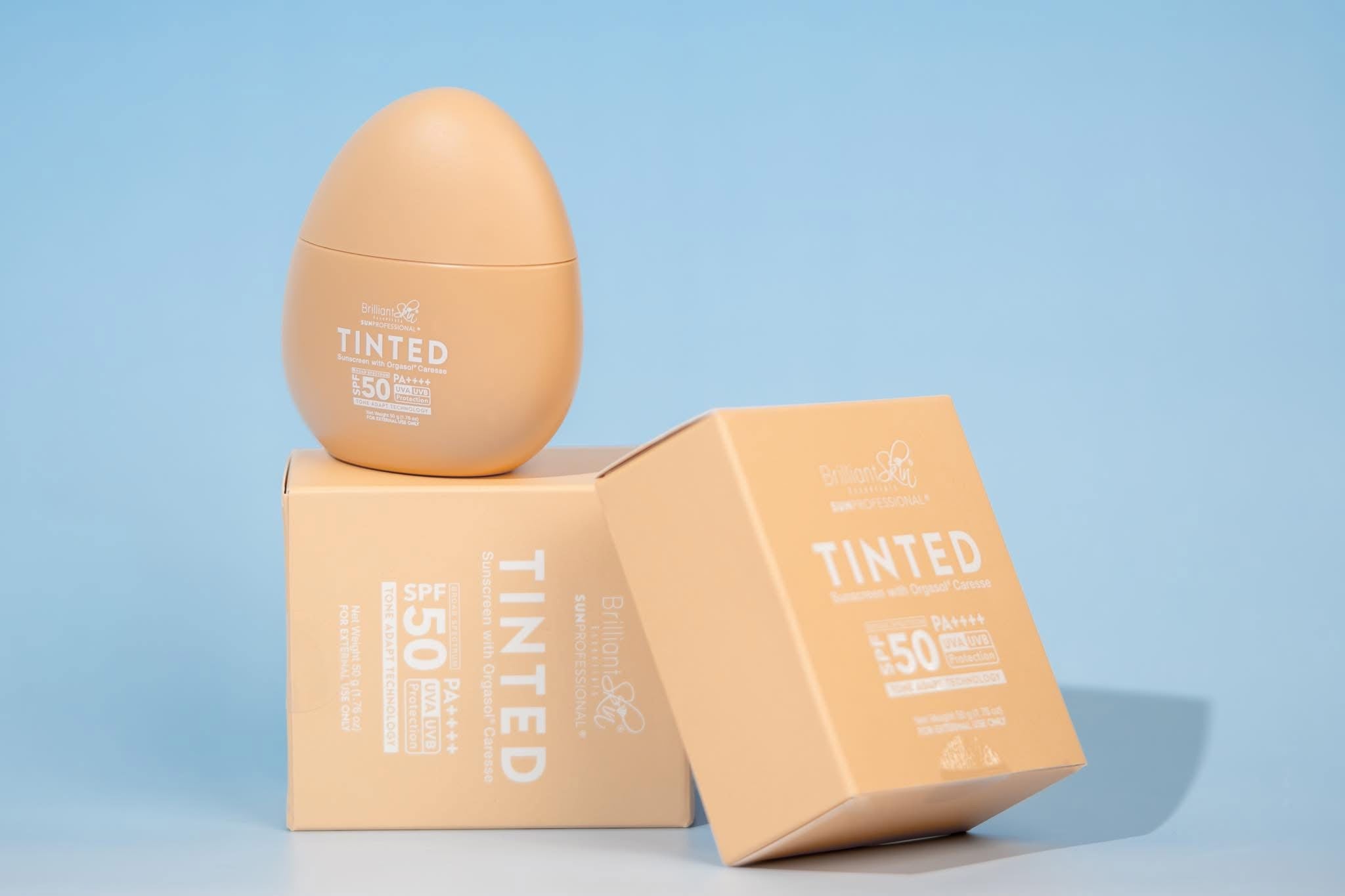 BRILLIANT SUNPROFESSIONAL® TINTED Sunscreen with Orgasol Caresse SPF 50 PA++++  - Tinted