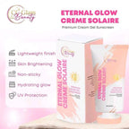 Cc Glam & Beauty - Eternal Glow Cream Solaire - Premium Cream Gel Sunscreen SPF 50 - 50g