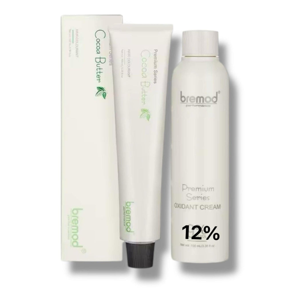 Bremod - Premium “MILK TEA ASH”  BUNDLE 8.17 ( HAIR COLORANT with OXIDIZING CREAM ) - 12% Oxidizer ( COMBO )