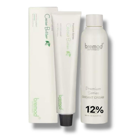 Bremod - Premium “MILK TEA ASH”  BUNDLE 8.17 ( HAIR COLORANT with OXIDIZING CREAM ) - 12% Oxidizer