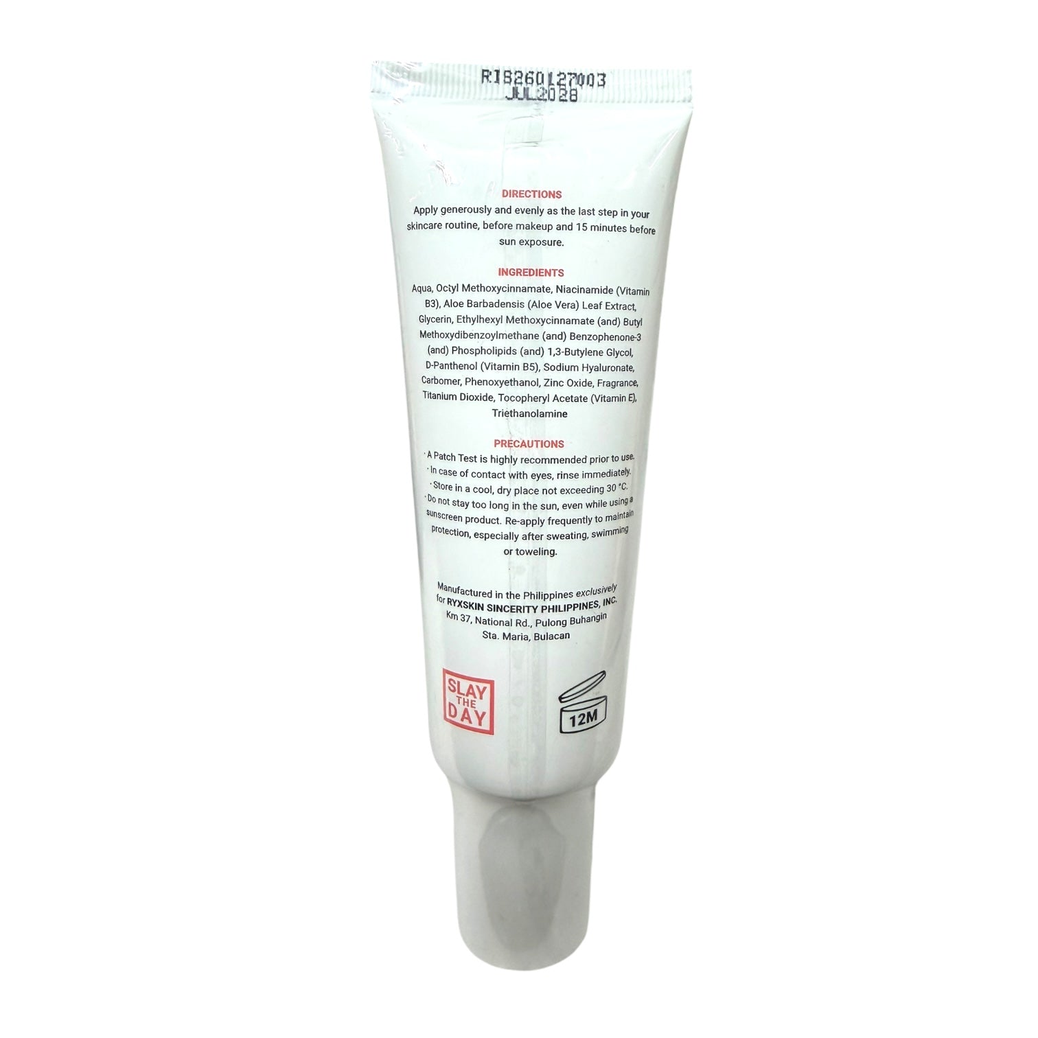 Ryx Skin Invisible Sunshield / Sunscreen 50ml - NEW PACKAGING