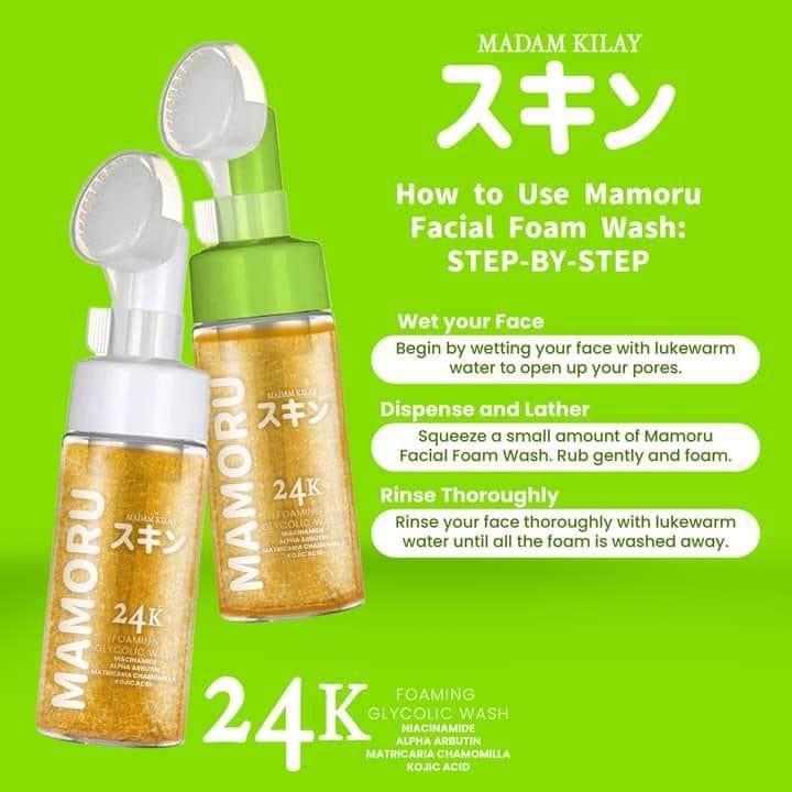 Mamoru - 24K Foaming Glycolic Wash