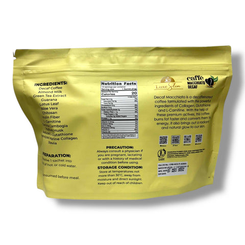 Luxe Slim - Caffe Macchiato “DECAF” 8 x 21g