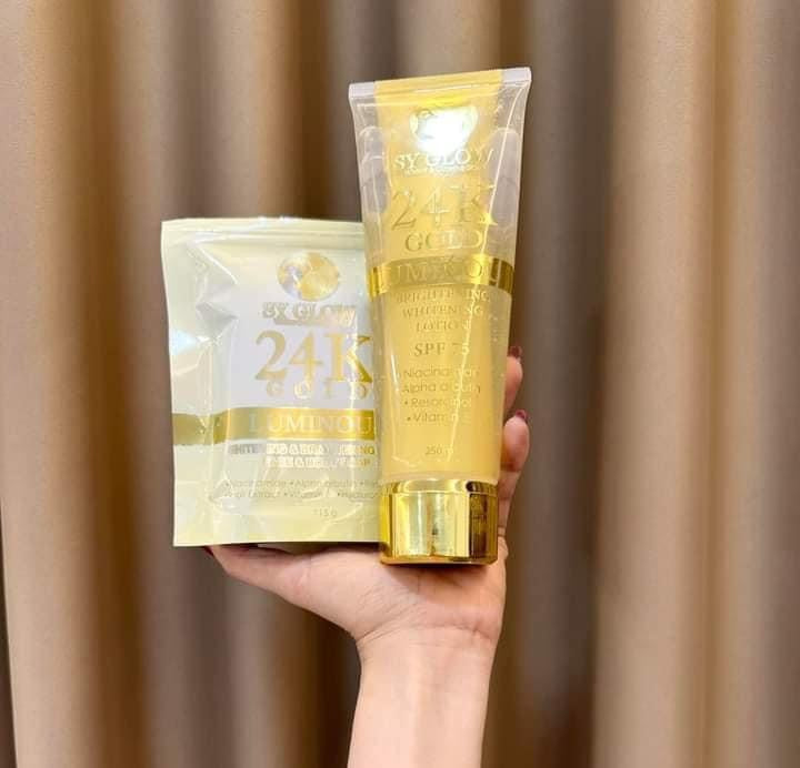 SY Glow - 24K Gold Luminuos Whitening Brightening Face and Bpdy Soap 115g