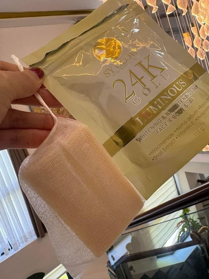 SY Glow - 24K Gold Luminuos Whitening Brightening Face and Bpdy Soap 115g
