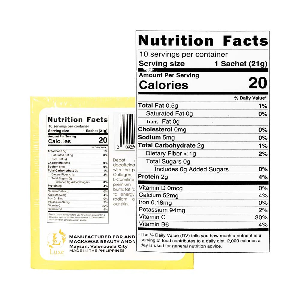 Luxe Slim - Caffe Macchiato “DECAF” 1 Kilo